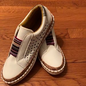 Vegan leather white slip one